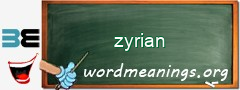 WordMeaning blackboard for zyrian